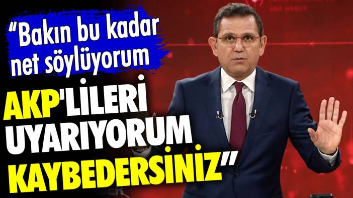 Fatih Portakal: AKP'lileri uyarıyorum kaybedersiniz