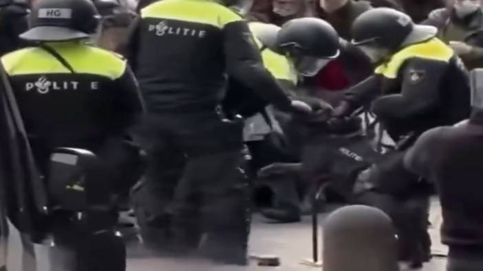 İsrail karşıtı protesto sırasında K9 köpeği polisi ısırdı