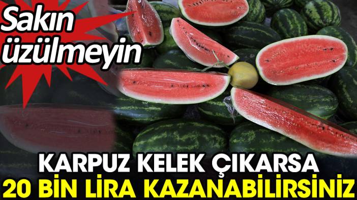 Karpuz kelek çıkarsa 20 bin lira kazanabilirsiniz. Sakın üzülmeyin