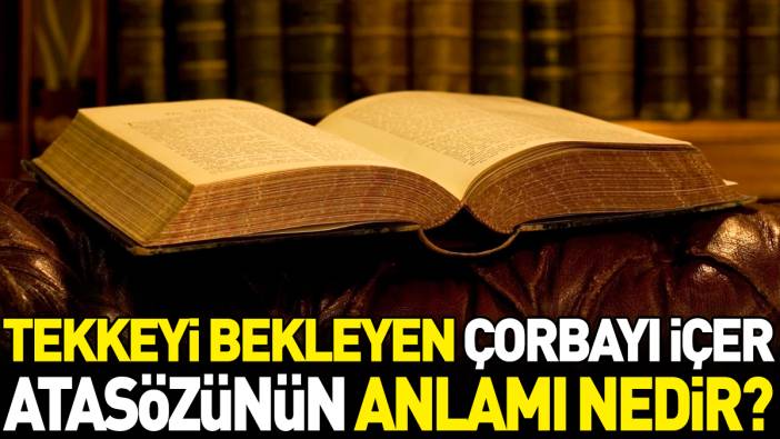 Tekkeyi bekleyen çorbayı içer atasözünün anlamı nedir?