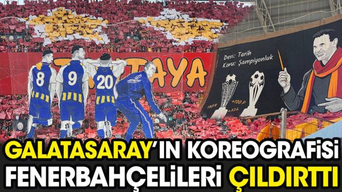 Galatasaray'ın koreografisi Fenerbahçelileri çıldırttı