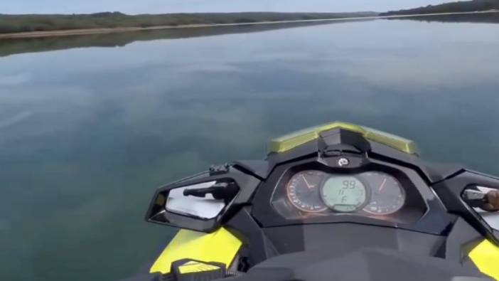 Süratle giden ama gitmiyormuş gibi görünen jetski videosu viral oldu