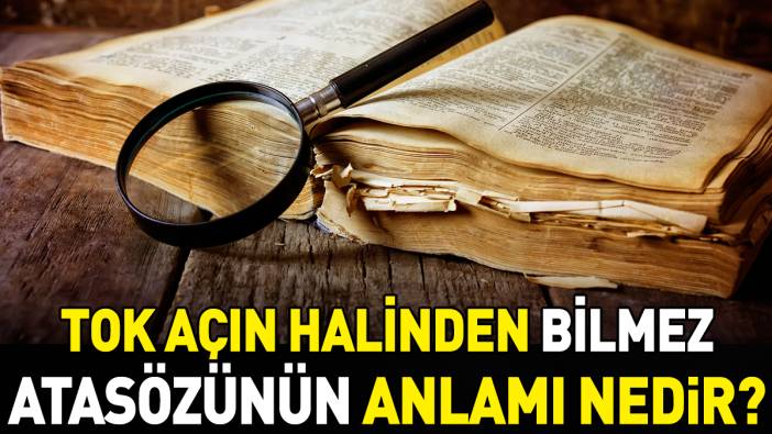 Tok açın halinden bilmez atasözünün anlamı nedir?