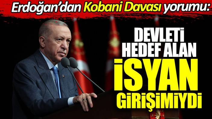 Erdoğan’dan Kobani Davası yorumu: Devleti hedef alan isyan girişimiydi