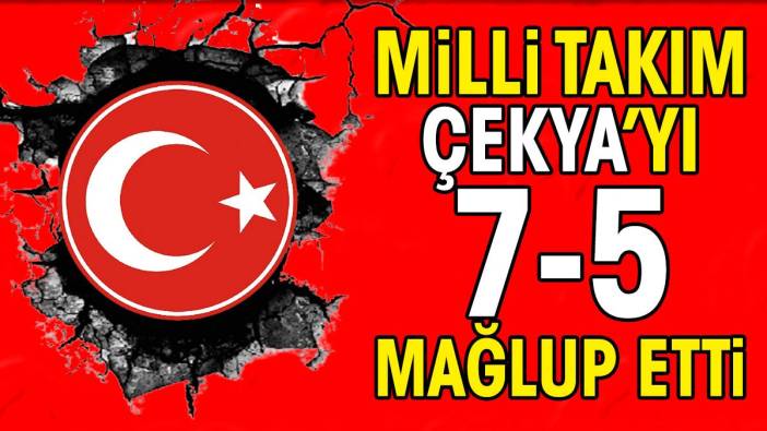 Milli takım Çekya'yı 7-5 yendi