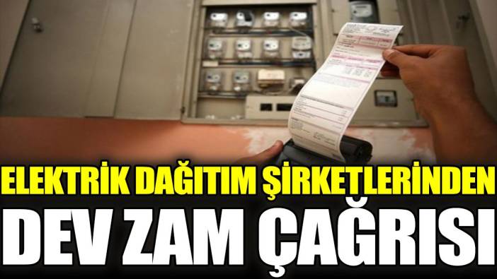 Elektrik dağıtım şirketlerinden dev zam çağrısı