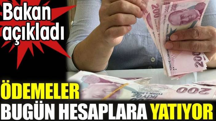 Ödemeler bugün hesaplara yatıyor. Bakan açıkladı (21 Mayıs 2024)