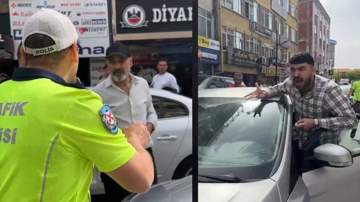 Arabayı trafik polisinin üste süren sürücüye ceza