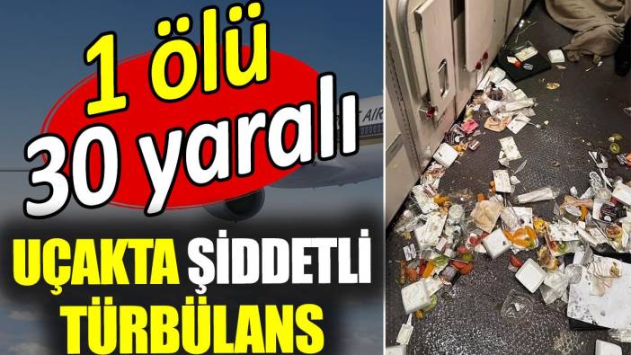 Uçakta şiddetli türbülans: 1 ölü 30 yaralı