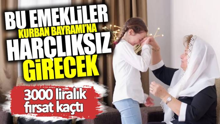 Kurban Bayramı’na bu emekliler harçlıksız girecek! 3000 liralık fırsat kaçtı