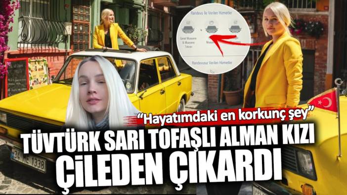 TÜVTÜRK Sarı Tofaşlı Alman kızı çileden çıkardı: Hayatımdaki en korkunç şey