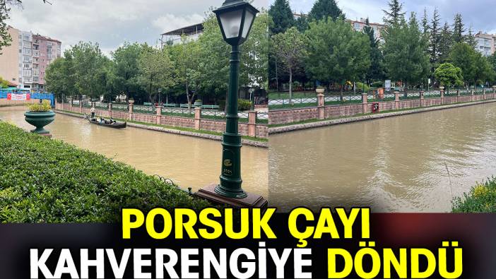 Porsuk Çayı kahverengiye döndü