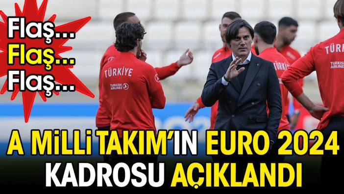 A Milli Takım'ın EURO 2024 kadrosu açıklandı. Montella kararını verdi