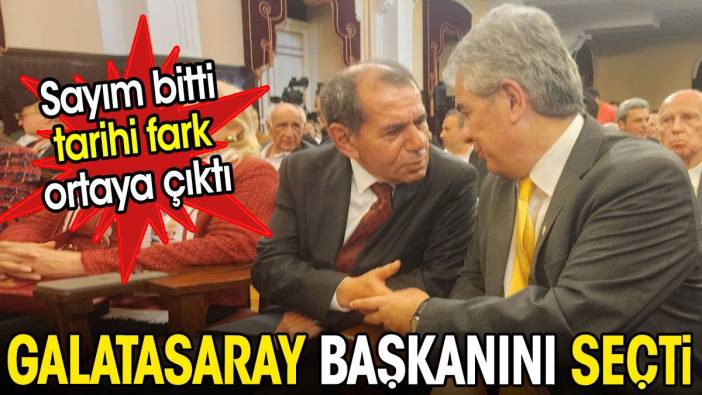 Galatasaray başkanını seçti. Sayım tamamlanınca tarihi fark ortaya çıktı