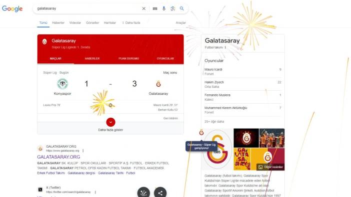 Google milyonlarca Galatasaray taraftarını havalara uçurdu