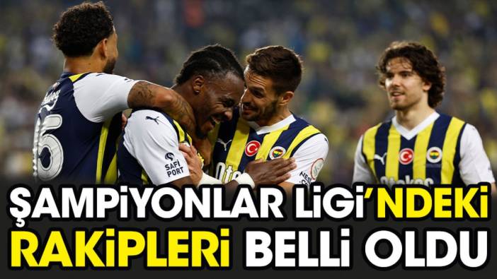 Fenerbahçe'nin Şampiyonlar Ligi'ndeki rakipleri belli oldu