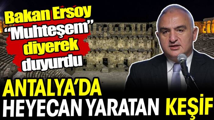 Antalya'da heyecan yaratan keşif! Sizi 2 bin yıl geriye götürecek