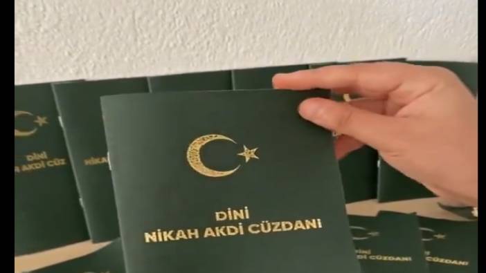 Sosyal medyada paylaşılan Dini nikah cüzdanı tepki topladı