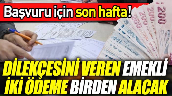 Başvuru için son hafta! Dilekçesini veren emekli iki ödeme birden alacak