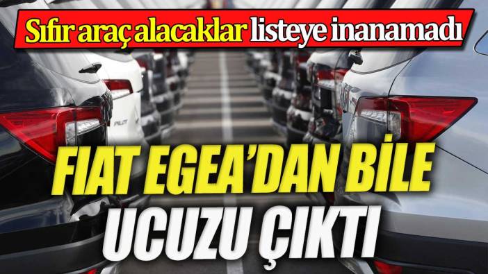 FIAT Egea'dan bile ucuzu çıktı. Araç alacaklar fiyat listesine inanamadı