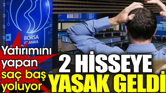 Yatırımını yapan saç baş yoluyor: 2 Hisseye yasak geldi