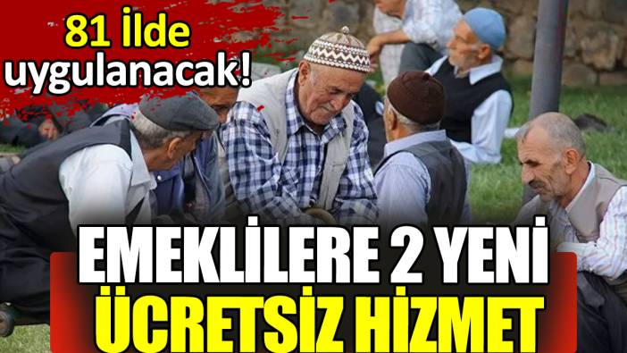 81 İlde uygulanacak! Emeklilere 2 yeni ücretsiz hizmet