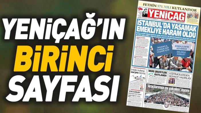 Yeniçağ Gazetesi'nin 1. sayfası