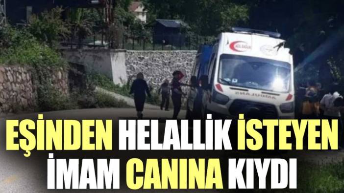 Eşinden helallik isteyen imam canına kıydı