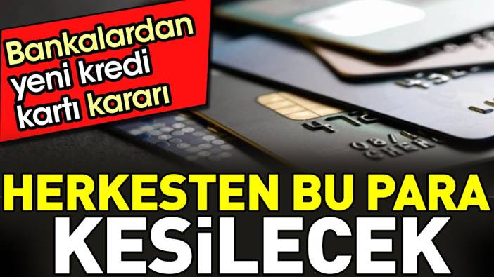 Bankalardan yeni kredi kartı kararı. Herkesten bu para kesilecek