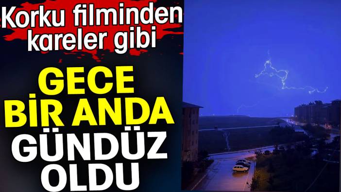 Gece bir anda gündüz oldu. Korku filminden kareler gibi