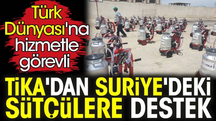 Türk Dünyası'na hizmetle görevli TİKA'dan Suriye'deki sütçülere destek