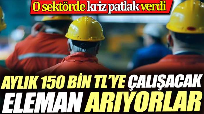 Aylık 150 bin TL’ye çalışacak eleman arıyorlar. O sektörde kriz patlak verdi