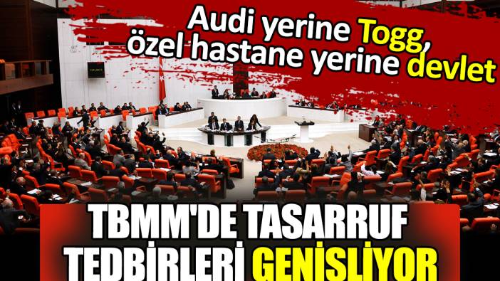 TBMM'de tasarruf tedbirleri genişliyor! Audi yerine Togg, özel hastane yerine devlet