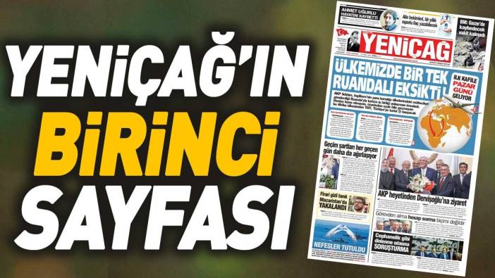 Yeniçağ Gazetesi'nin 1. sayfası