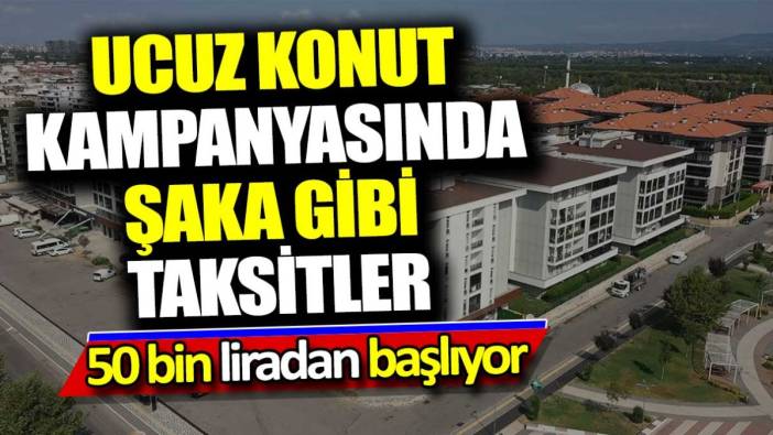 Ucuz konut kampanyasında şaka gibi taksitler. 50 bin TL'den başlıyor