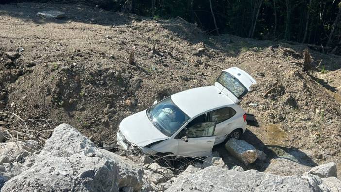 Kastamonu’da otomobil şarampole uçtu