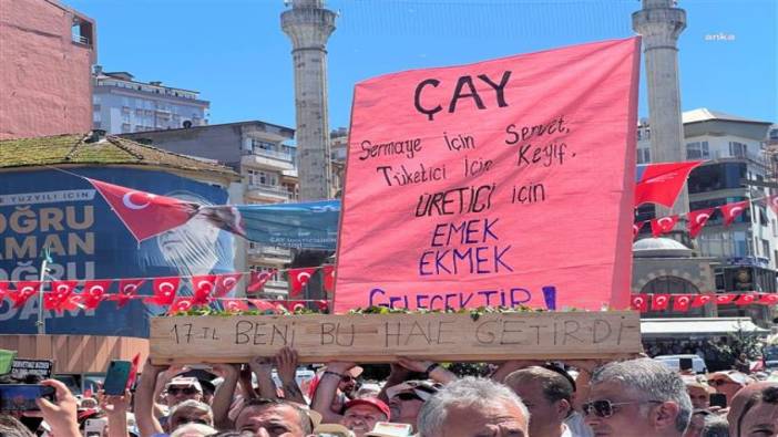 Vatandaş çayı tabuta koydu mesajı verdi: Erdoğan'ın memleketi Rize'de çay üreticisi ayağa kalktı