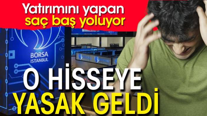 Yatırımını yapan saç baş yoluyor: O hisseye yasak geldi