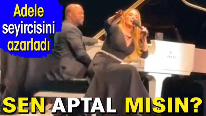 Adele konser esnasında seyircisini azarladı: Sen aptal mısın?