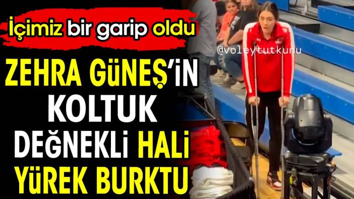 Zehra Güneş'in koltuk değnekli hali yürek burktu. İçimiz bir garip oldu