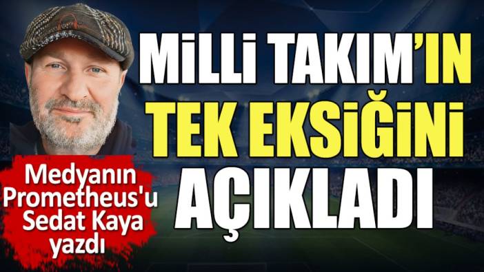 A Milli Takım'ın tek eksiğini açıkladı