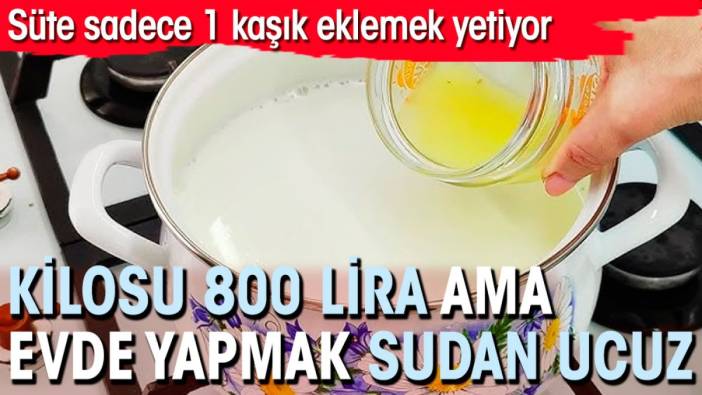 Kilosu 800 TL'ye satılıyor ama evde yapmak sudan ucuz. Süte 1 kaşık eklemek yetiyor