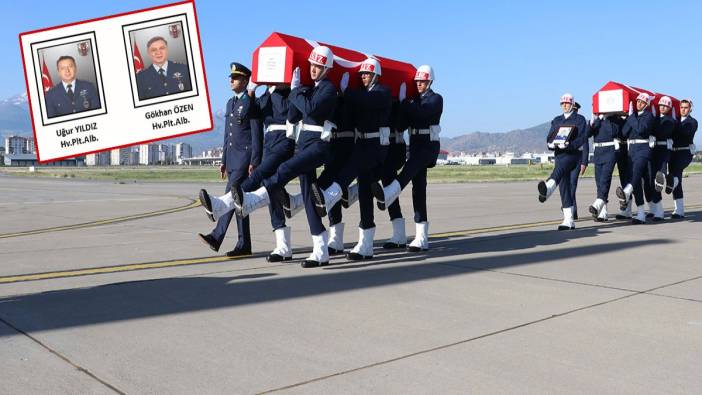 Uçak kazasında şehit olan 2 albay için komutanlıkta tören