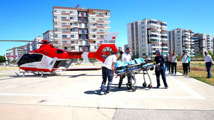 Attan düştü, helikopterle hastaneye kaldırıldı