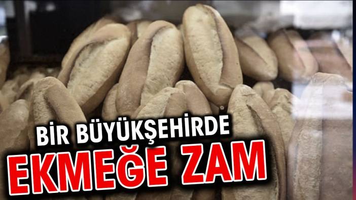 Bir büyükşehirde ekmeğe zam