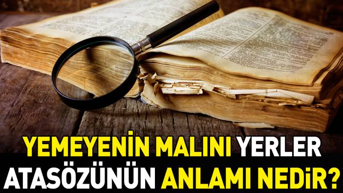 Yemeyenin malını yerler atasözünün anlamı nedir?