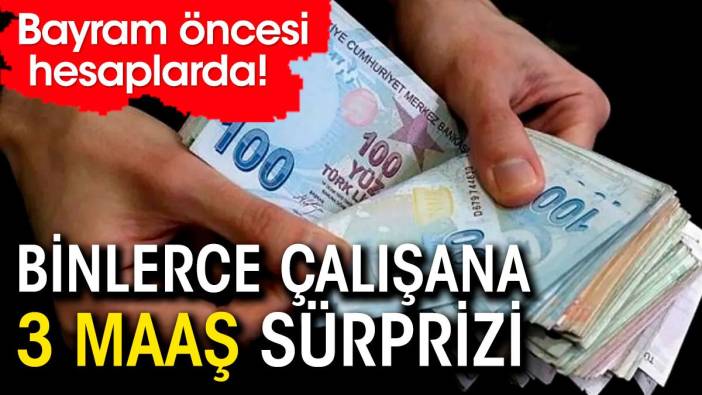 Binlerce çalışana 3 maaş sürprizi. Bayramdan önce hesaplarda