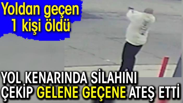 Yol kenarında silahını çekip gelene geçene ateş etti