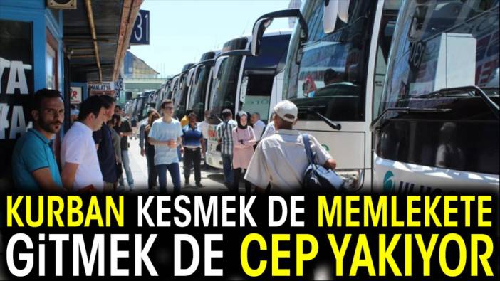 Kurban kesmek de memlekete gitmek de cep yakıyor