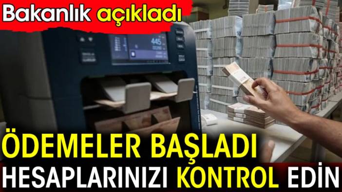 Ödemeler başladı hesaplarınızı kontrol edin. Açıklama Bakanlıktan geldi.